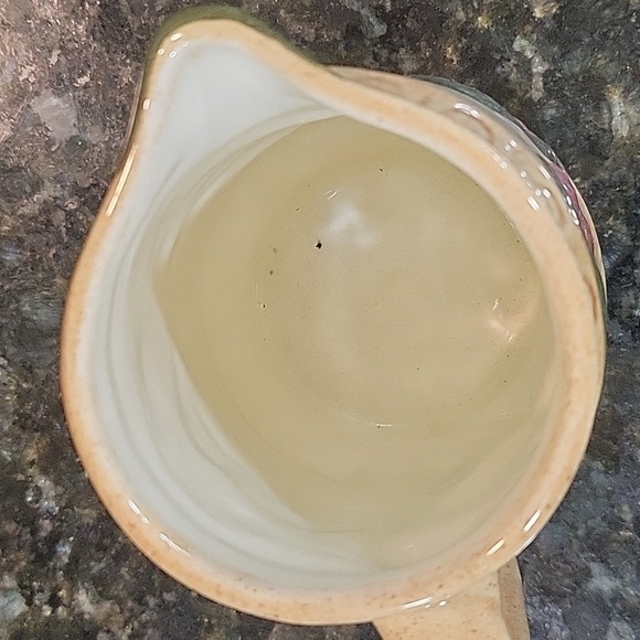 VINTAGE Ceramic Water Pitcher, Cream, and Floral - Picture 4 of 7